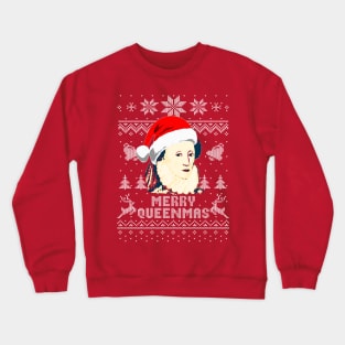 Quuen Elizabteth Merry Quuenmas Crewneck Sweatshirt